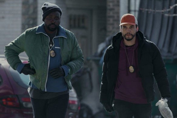Brian Tyree Henry and Wagner Moura in Dope Thief.