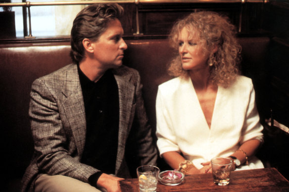 Michael Douglas and Glenn Close in Fatal Attraction – it could have ended very differently.  