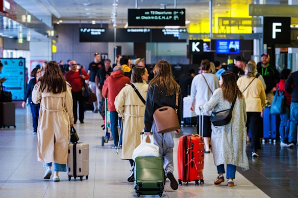 Melbourne Airport has instituted new pick-up zones for Ubers. 