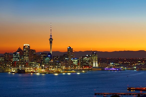 Auckland city by night.