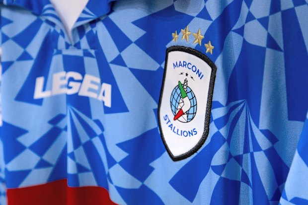 Marconi’s jersey for the inaugural Australian Championship is a throwback to 1993.