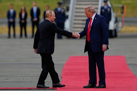 President Donald Trump rolled out the red carpet for Russia’s President Vladimir Putin in Alaska in August.