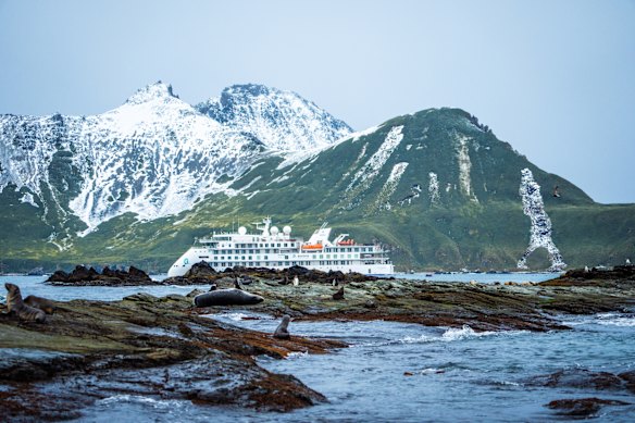 Greg Mortimer at Salisbury Plain in South Georgia.