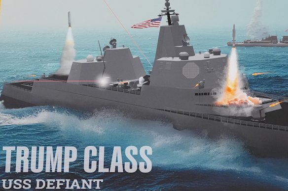 An artist’s render of the planned new Trump-class warship.