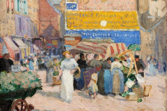 Ethel Carrick’s Rue Mouffetard (1910).
