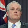 Scott Morrison when he was Treasurer explains his new GST system at a press conference in Canberra.