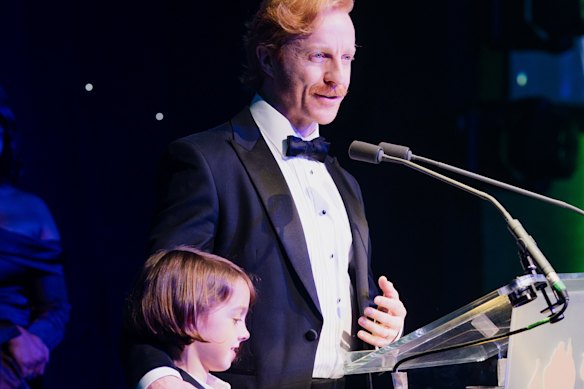 Steven McRae and his son made an impressive double act at the Australia Day ball in London.