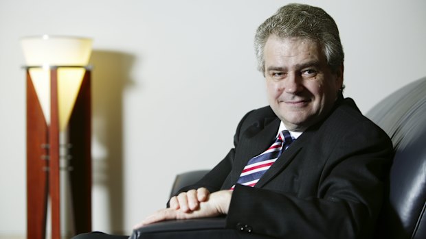 Suter, pictured in 2003.  His first degree was in international politics, international law and international economics. He has PhDs in international humanitarian law and the economics of the arms race. 