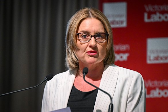 Premier Jacinta Allan during Labor’s state conference at the weekend.