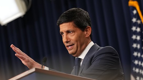 Fed chair Kevin Warsh as he explained the US central bank’s wait-and-see approach.