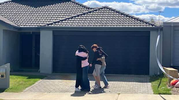 A group of people laid flowers at a Baldivis home where a man has died.