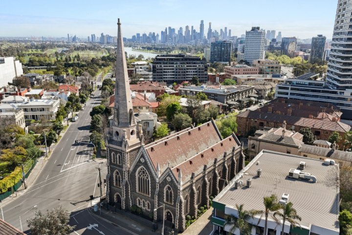 The Presbyterian Church at 2 Alma Road, St Kilda.