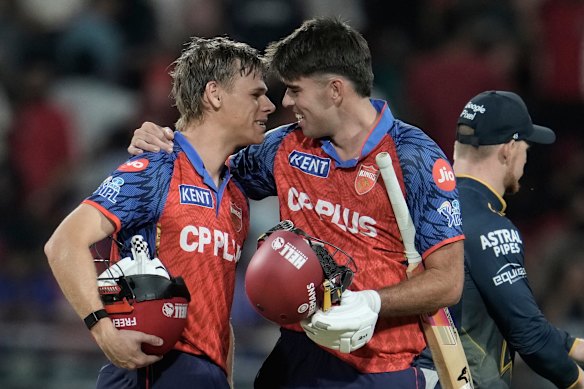 Australians Cooper Connolly and Xavier Bartlett were able to share the taste of victory for Punjab in the IPL this year.