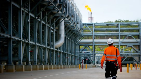 Shell’s Curtis Island liquefied natural gas (LNG) plant.