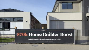 Developers have been advertising the HomeBuilder boost amid a surge in demand.