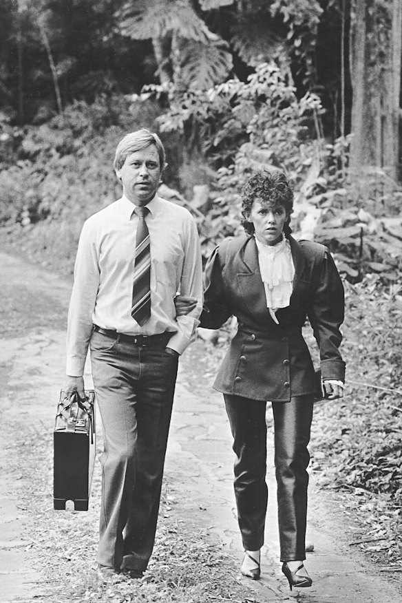 Lindy and Michael Chamberlain in Wahroonga, 1986 during a recess from the Morling inquiry into Lindy’s conviction for the 1980 death of her daughter Azaria.