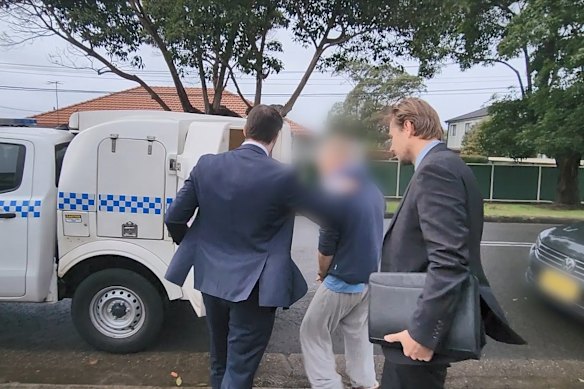 A 44-year-old man was arrested at a Russell Lea home on Wednesday morning.