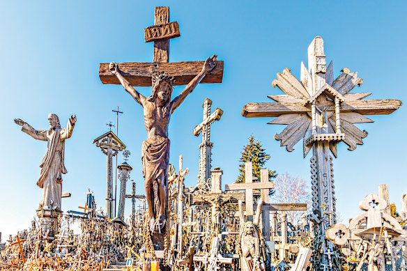 Pilgrimage site … Hill of Crosses, Lithuania.