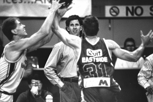 Brian Goorjian coaching the Spectres in 1990.
