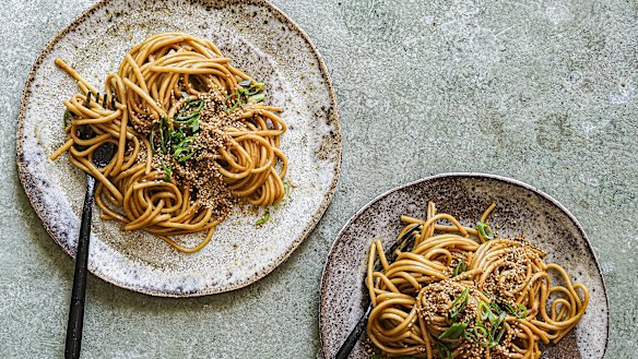 Taiwanese sesame paste, made from toasted sesame seeds, gives this dish a deeper, nuttier flavour.