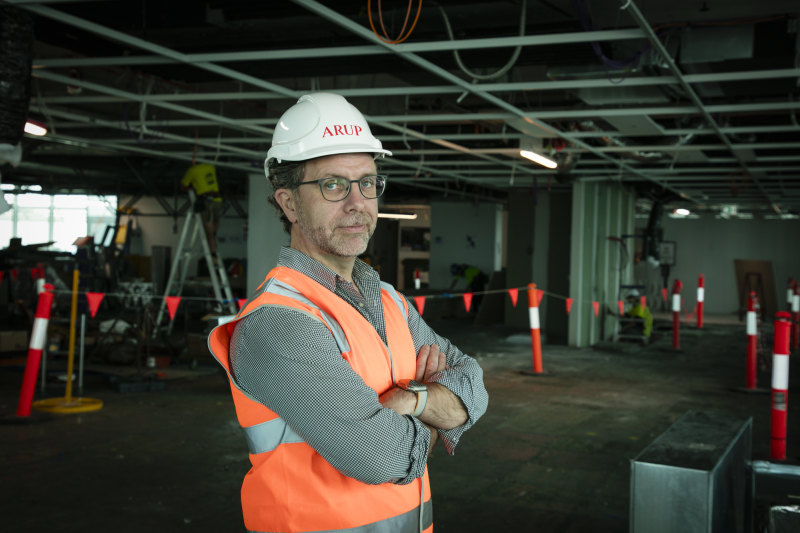 Arup Queensland director Lloyd Twomey at the consultancy’s new office in Brisbane, where there will be more private offices and fewer workstations.