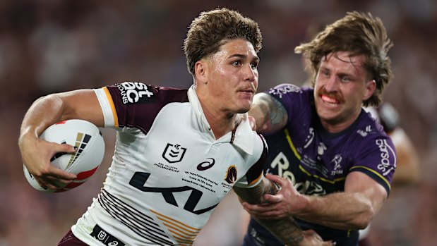 Brisbane’s Reece Walsh and Melbourne’s Cameron Munster.