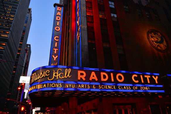 Radio City Music Hall, location  to the Rockettes.