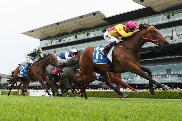 Where’s The Circus wins the Inglis Nursery at Randwick last Saturday.