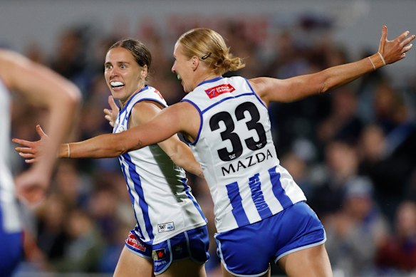  Jasmine Garner, Kate Shierlaw and North Melbourne capped off the perfect season in 2025.