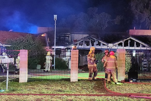 The damaged complex in Hamilton Hill. 