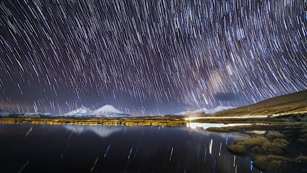 Cotacotani Lagoon in Lauca National Park, Chile