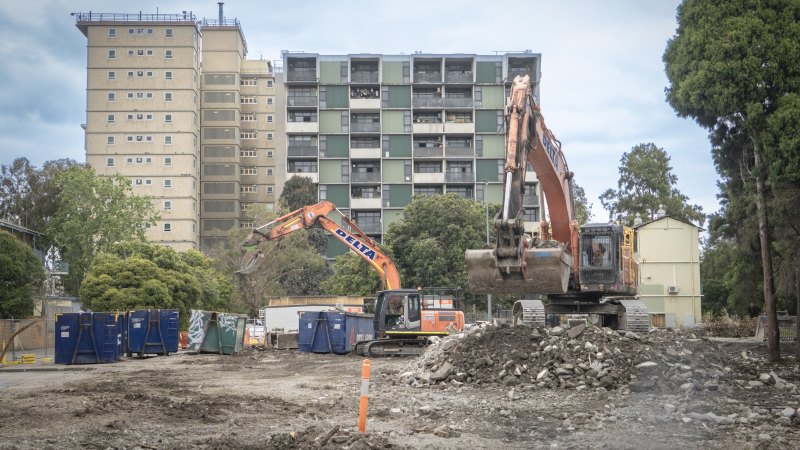 Work at the Horace Petty estate in Melbourne’s South Yarra, the largest of the four sites included in the contract, will replace the 204 low-rise homes.