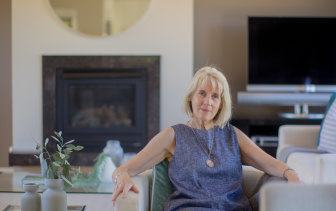 Sue Ville at her much-loved family home in Portsea, owned by her parents for more than 30 years.