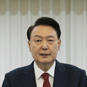 Defiant: Impeached President Yoon Suk Yeol in December.