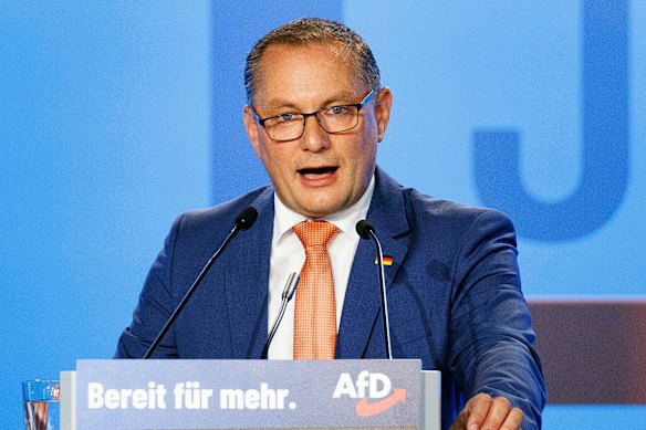 Alternative for Germany leader Tino Chrupalla hospitalised after mystery  injury