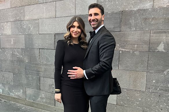 ABC Radio presenter Sharnelle Vella and husband Nicholas Koutrigaros.
