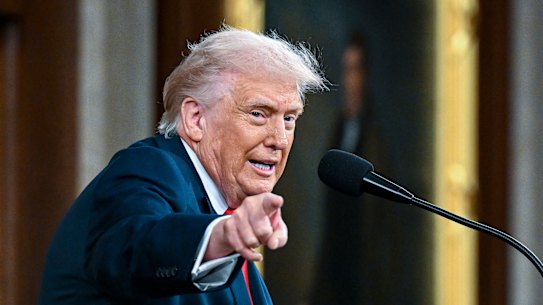 Donald Trump during the State of the Union address.