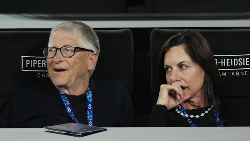 Bill Gates in premium Open seats, far from nosy Epstein files questions