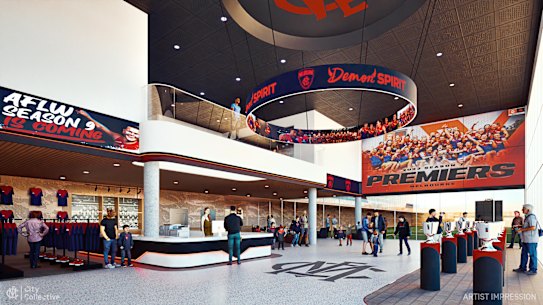 An artist’s impression of the Demons’ proposed home.