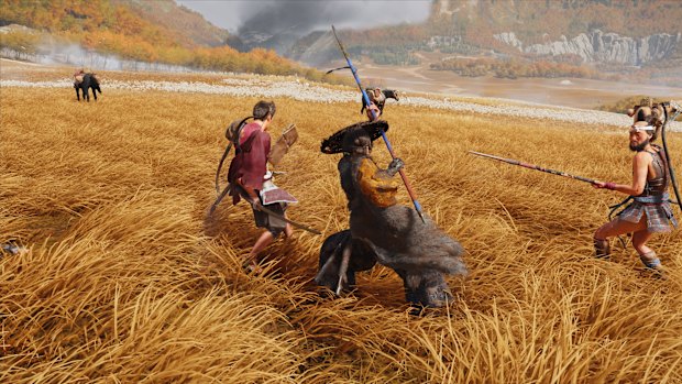 The gritty, muddy, bloody combat is a big part of the game, and by visiting various masters Atsu can learn to wield several different weapons.