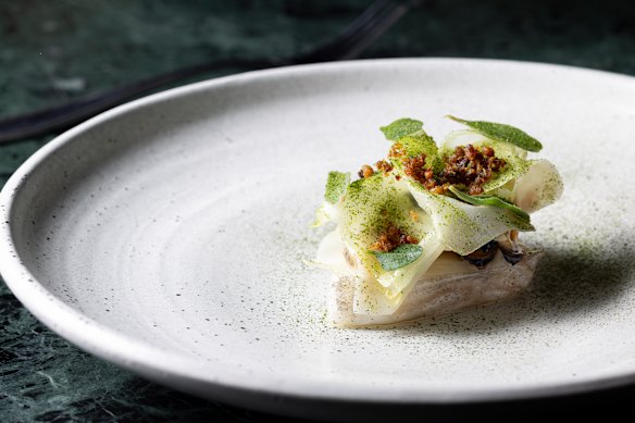 Murray cod with fermented potato.