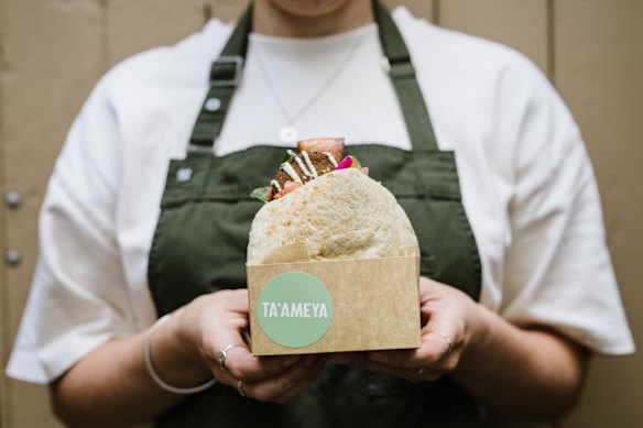 Ta’ameya’s Egyptian-style falafel pita pocket.