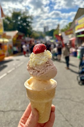 The ingredients of Lick Ice Cream’s strawberry sundae scoop are kept tightly under wraps.