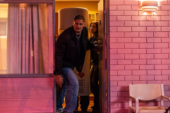 Former NRL star Willie Mason as standover man Terry.