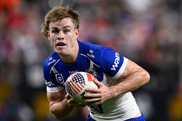 Bulldogs No.7 Lachlan Galvin is touching the ball more times a game than any other half in the NRL.