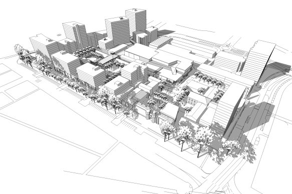 The vision of the future Pentridge precinct as set out in the 2014 masterplan.