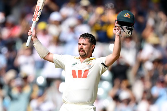 Travis Head has now scored centuries in four consecutive tests at Adelaide Oval.