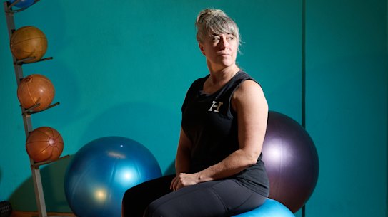 Lynsey McGee, Co-owner of Hiscoes Gym, in Surry Hills, Sydney on Dec 27, 2025. Photo: Flavio Brancaleone/The Sydney Morning Herald