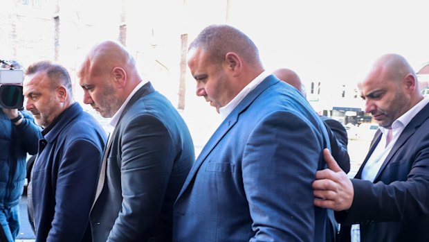 Joseph El Jer (second from right), pictured at court in September, killed a five-year-old boy.