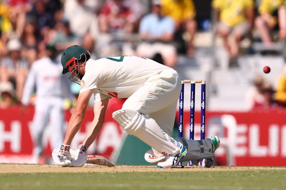 Cameron Green was out leg before wicket in Australia’s first innings.